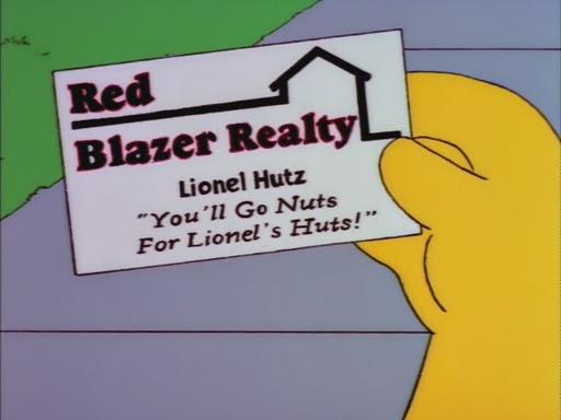 Lionel Hutz Red Blazer Realty Business Card (The Simpsons) Lionel Hutz Red Blazer Realty Business Card (The Simpsons)