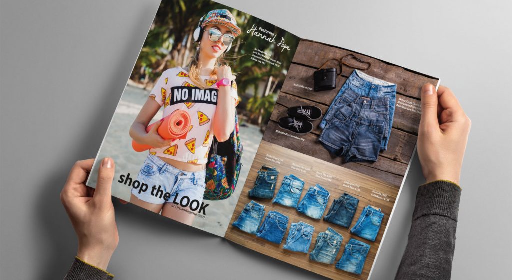 Recession and the changing marketing environment lowered catalog usage. Customer browsing clothes catalog