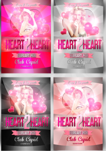 valentines vector flyer