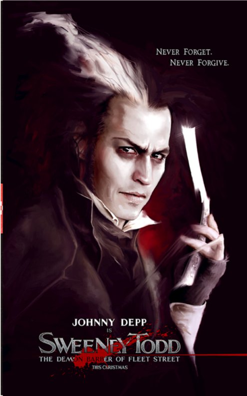 sweeney todd movie poster