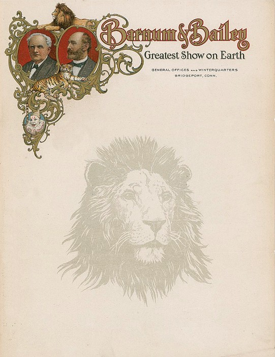 Barnum & Bailey vintage letterhead