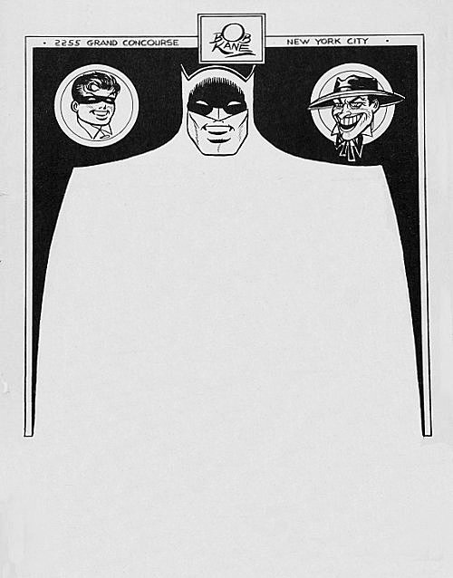 Bob Kane Batman vintage letterhead