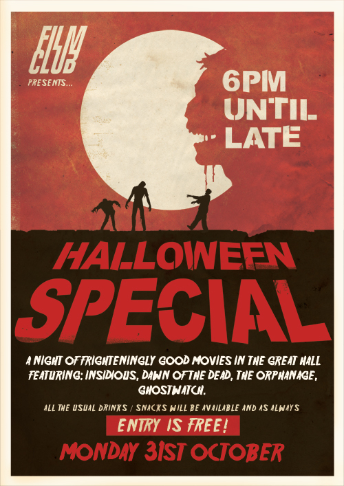 Halloween Film Club Poster by D90creative via Behance Halloween Film Club Poster by D90creative via Behance