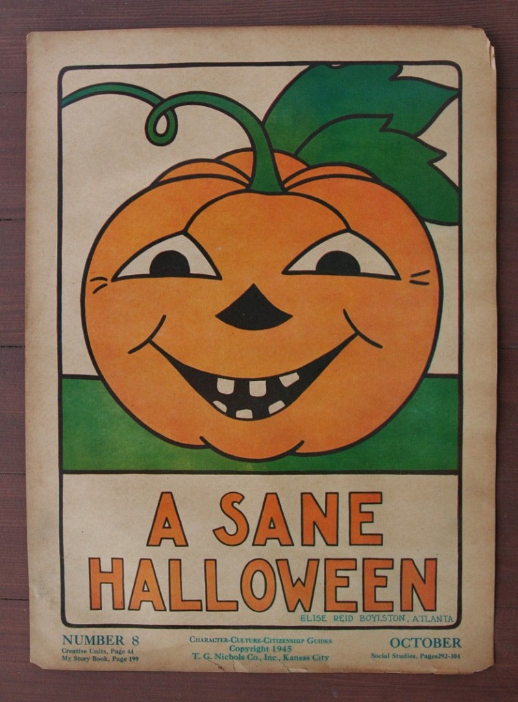 1940s Vintage Halloween School Poster via eBay 1940s Vintage Halloween School Poster via eBay