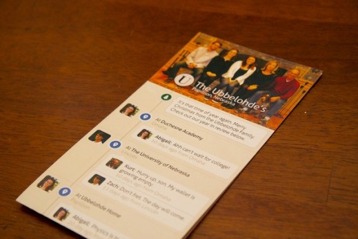 Facebook-Inspired Family Greeting Card by Zach Ubbelohde Facebook-Inspired Family Greeting Card by Zach Ubbelohde