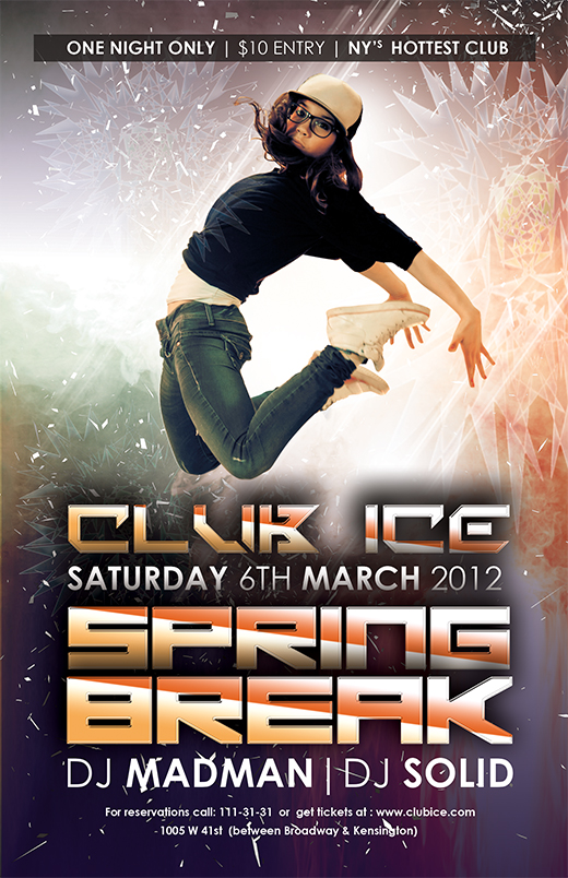 free breakdance girl flyer