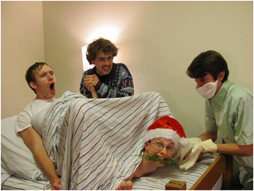 christmas photobomb sant abirth