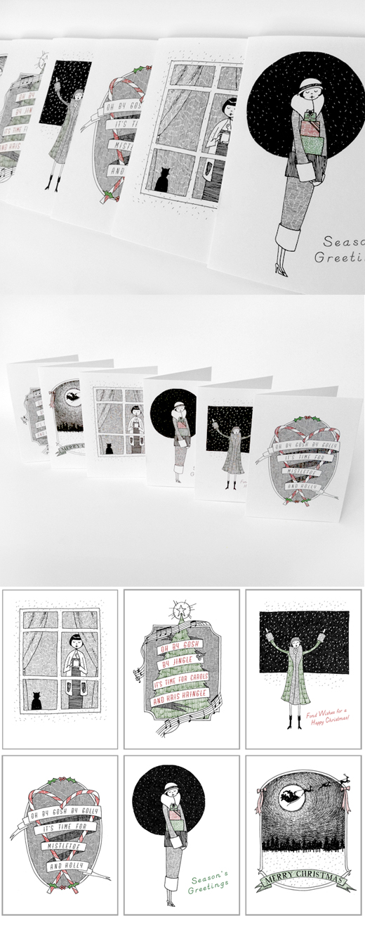 illustrated christmas cards