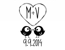 free cute wedding monogram design