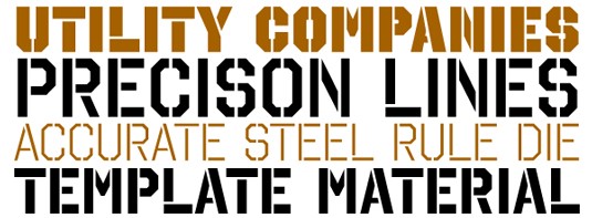 free octin stencil font