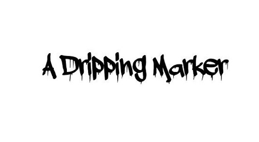 A Dripping Marker font