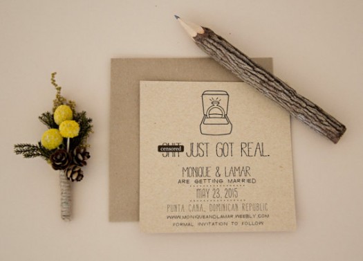 funny wedding invitation