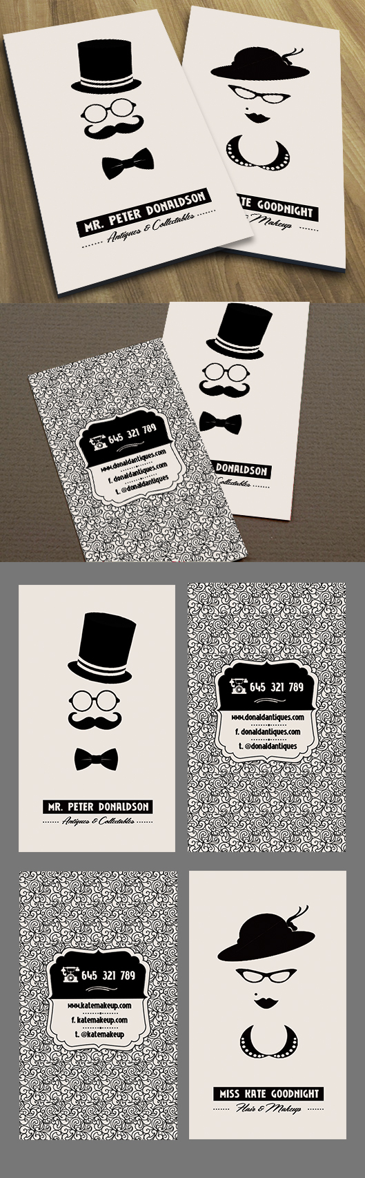 geek chic business cards