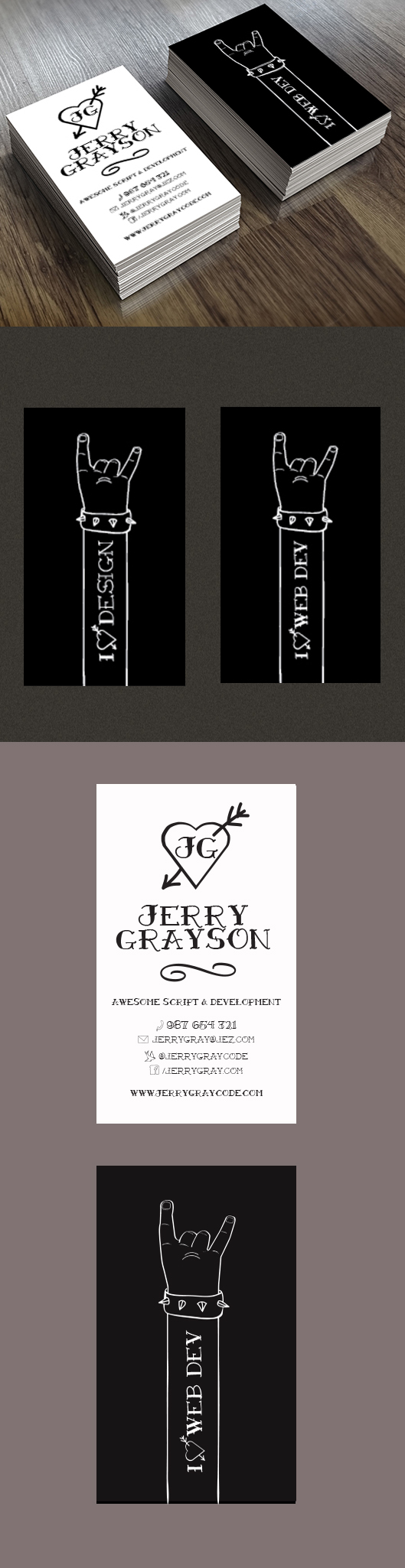 geek chic business cards