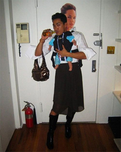 Disguise yourself as a celebrity baby. Celebrity baby halloween costume