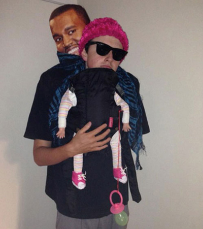 Being a celebrity baby is one of the easy halloween costume ideas. kanye west halloween costume