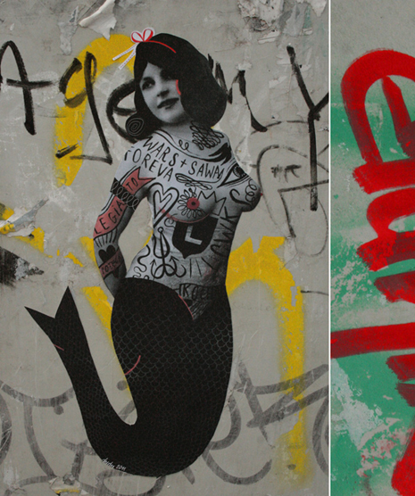 street art mermaid design