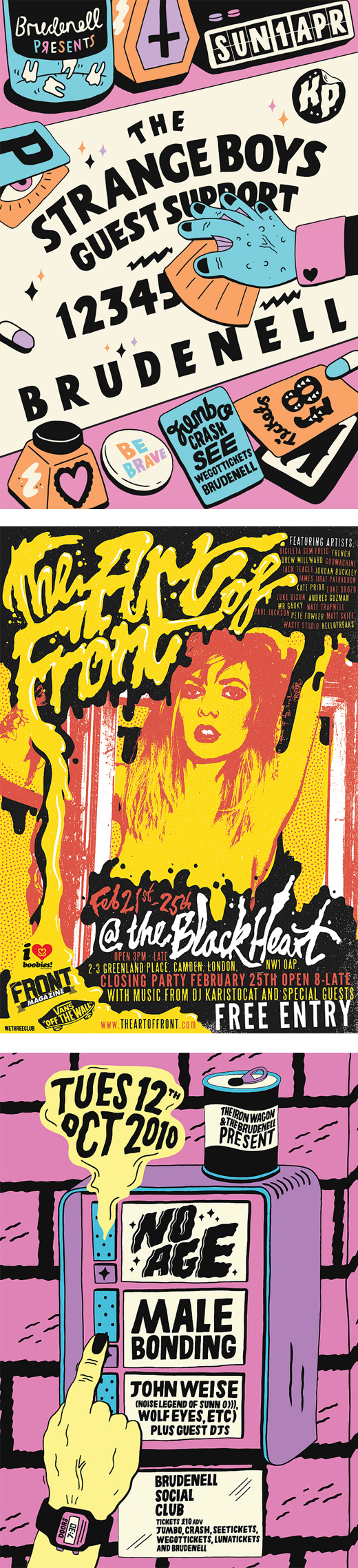 rad gig poster designs