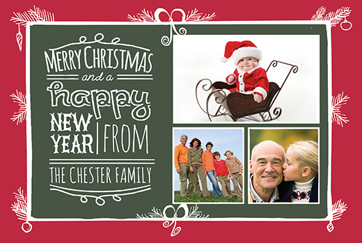Family Christmas Postcard
