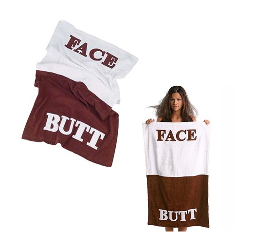 face butt towel gift