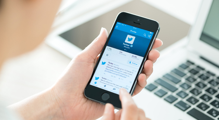 A person using Twitter