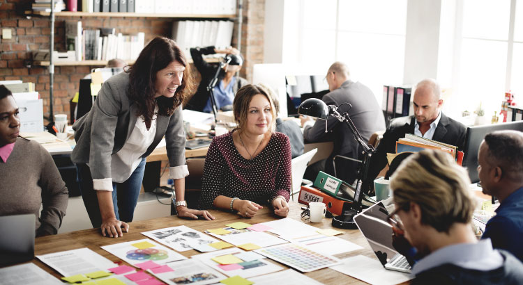 Business people in a marketing meeting