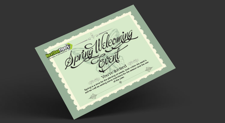 event direct mail postcard