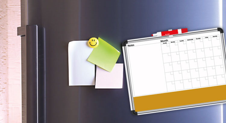 The fridge door is an underutilized marketing space.