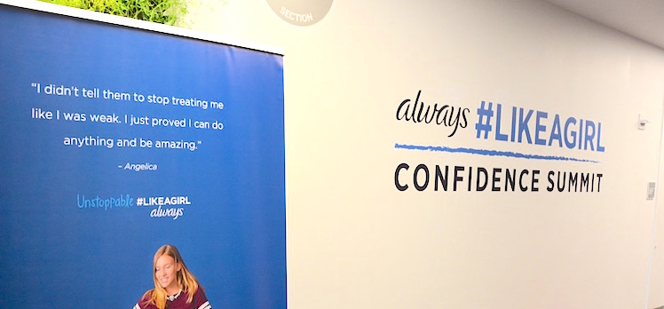 Always #likeagirl wall decal installation