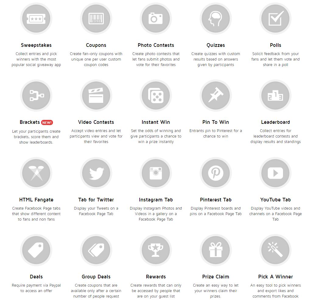 Woobox social media contest features