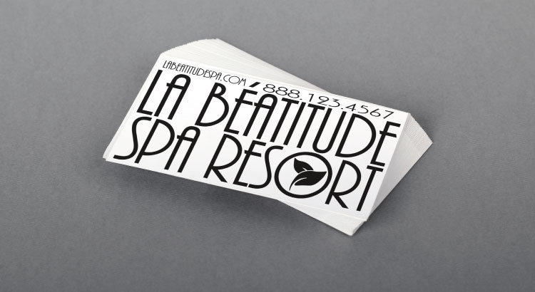 Use whitespace to let your business card's elements breathe. Business card with no white space.