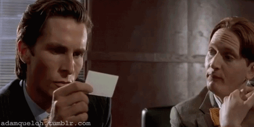 That subtle off white coloring; the tasteful thickness of it... Oh my God, it even has a watermark. American Psycho business card scene