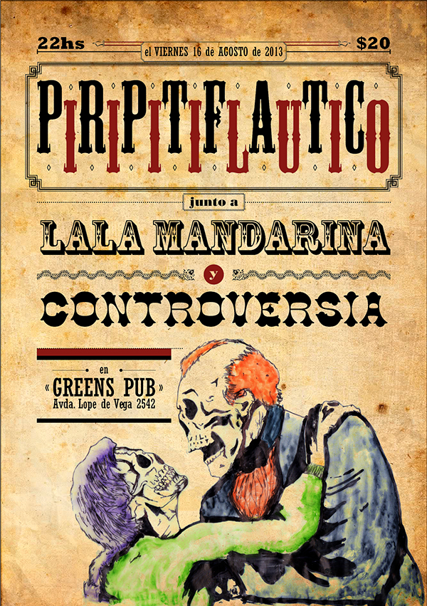 vintage circus-themed flyer by Julián Smith