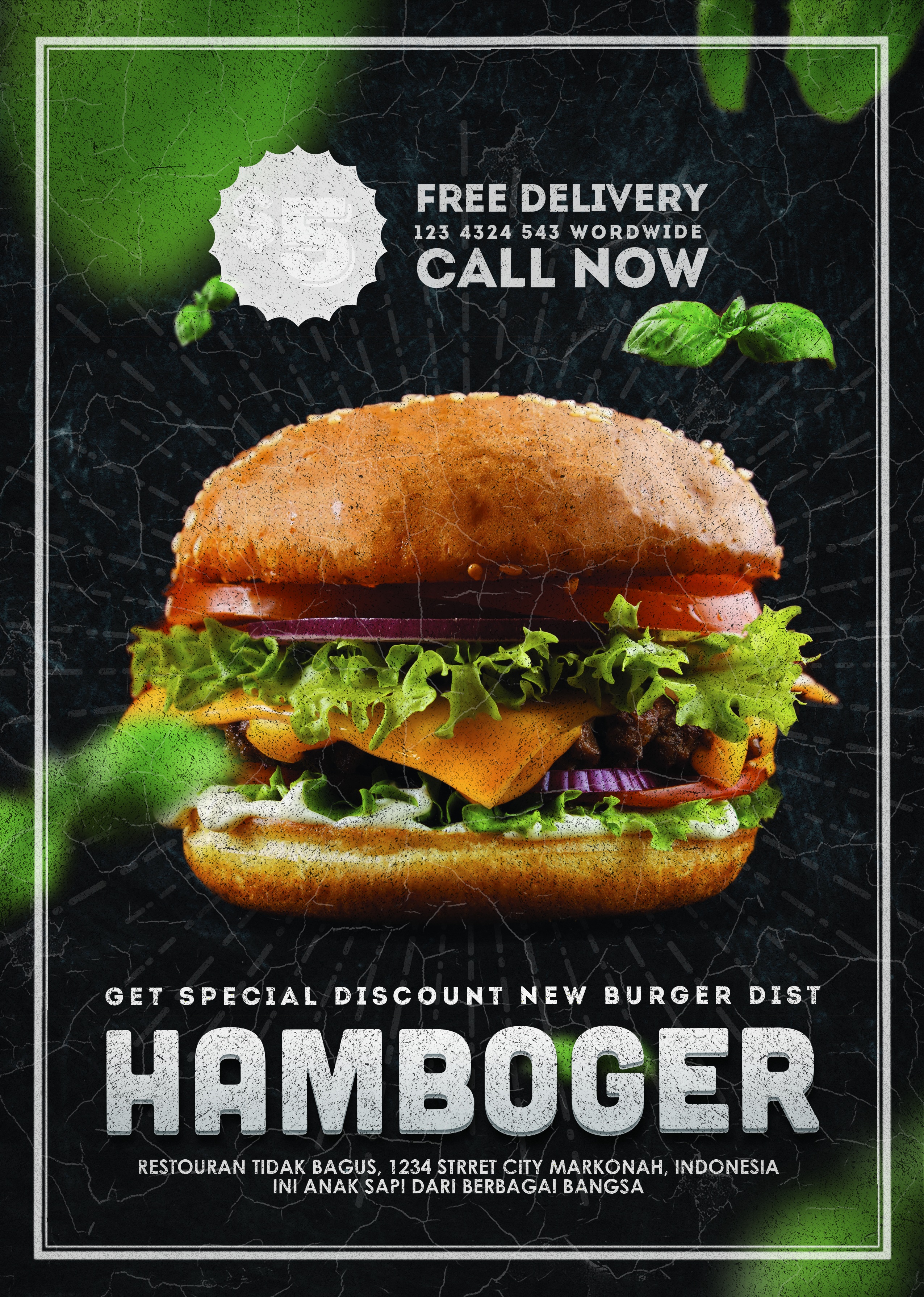 hamburger restaurant flyer by Alfian Saputra
