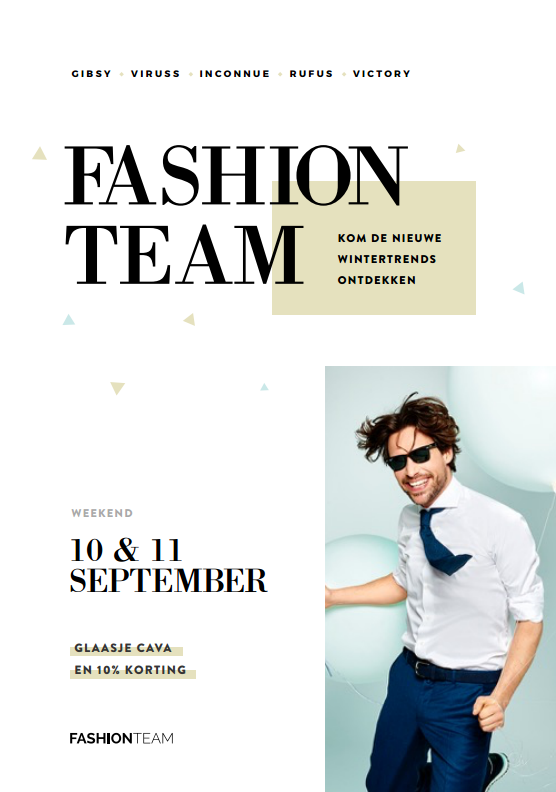 clean and minimal fashion flyer by Gil Huybrecht