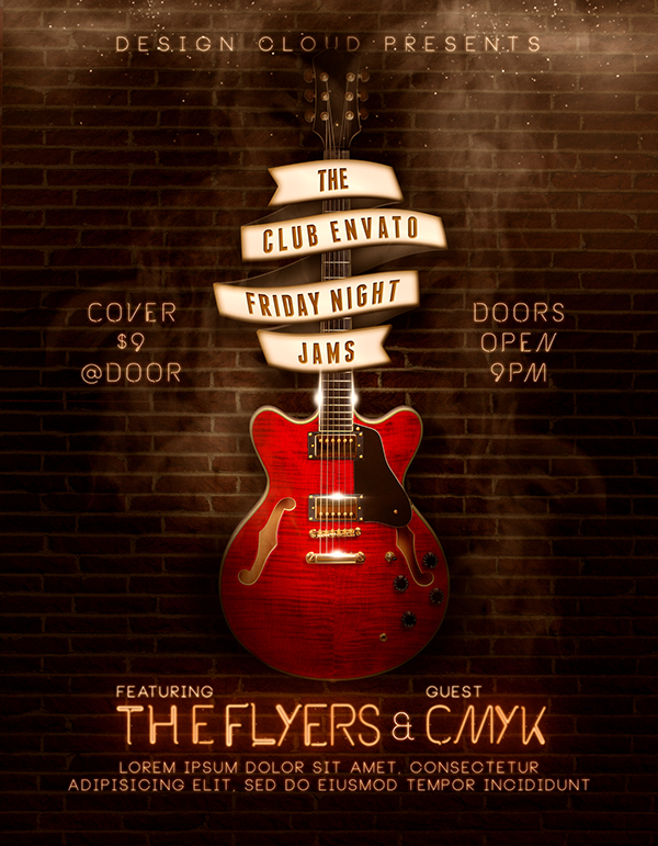 night club flyer by Joe Krow