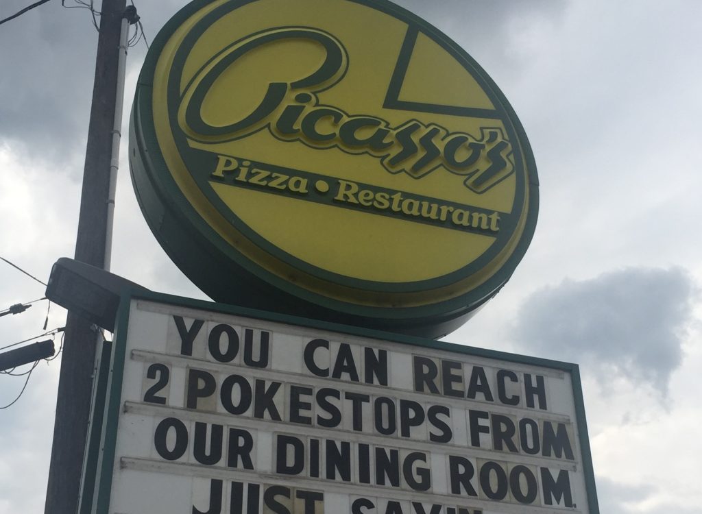 Local business advertising Pokemon Go Pokestops