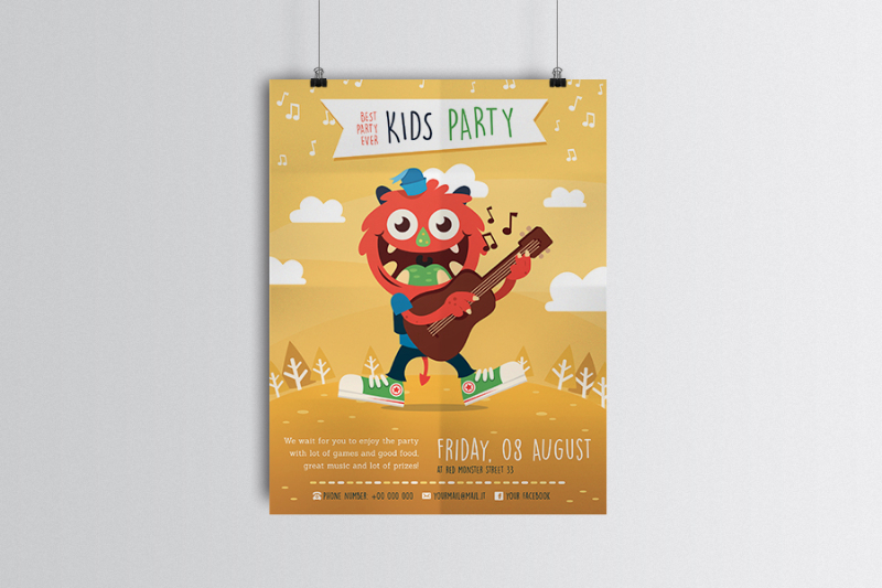 kids party flyer by Manuel Corsi