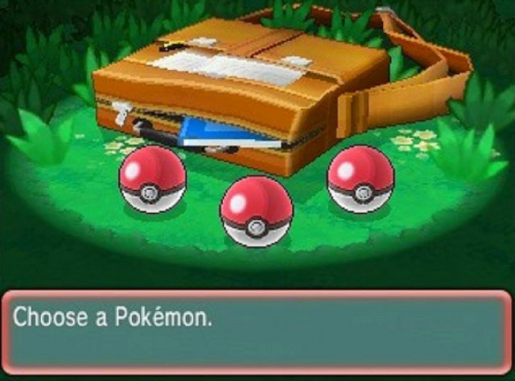 Screenshot from the original Pokemon game