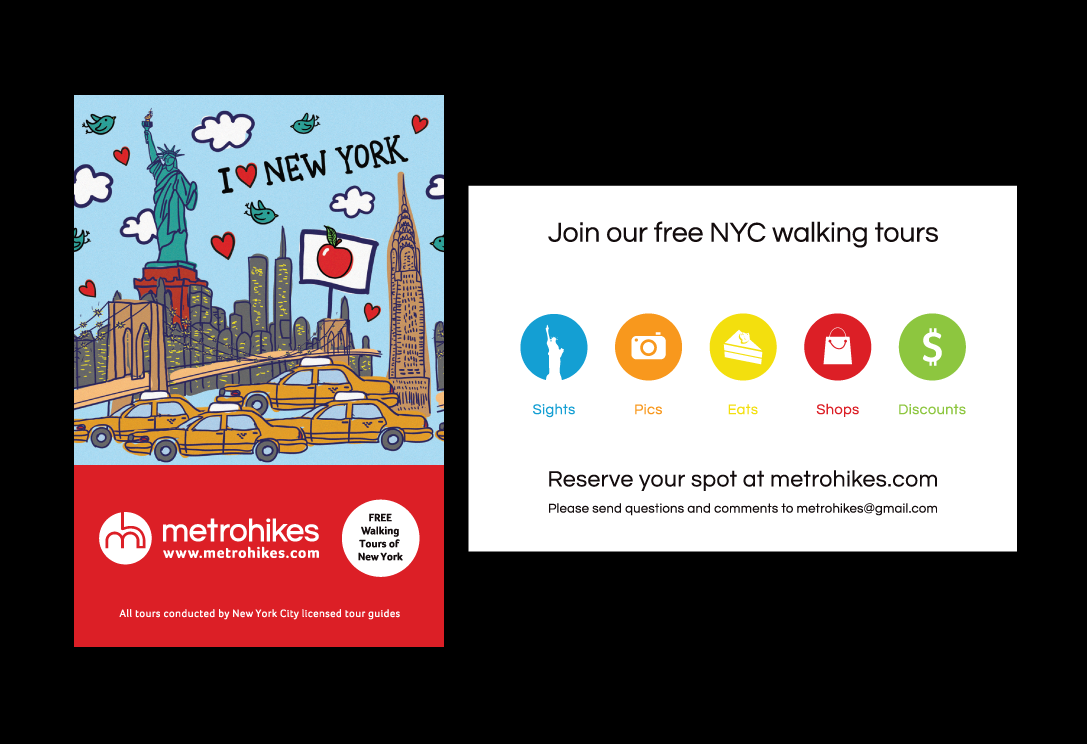 metrohikes tourism company flyer by Rich Scott