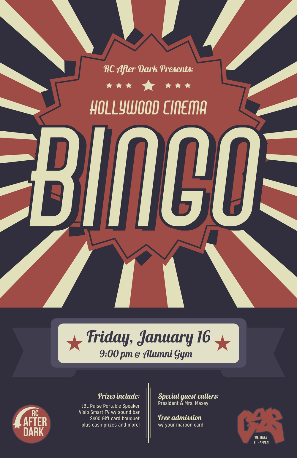 vintage bingo flyer by Sarah Vogl
