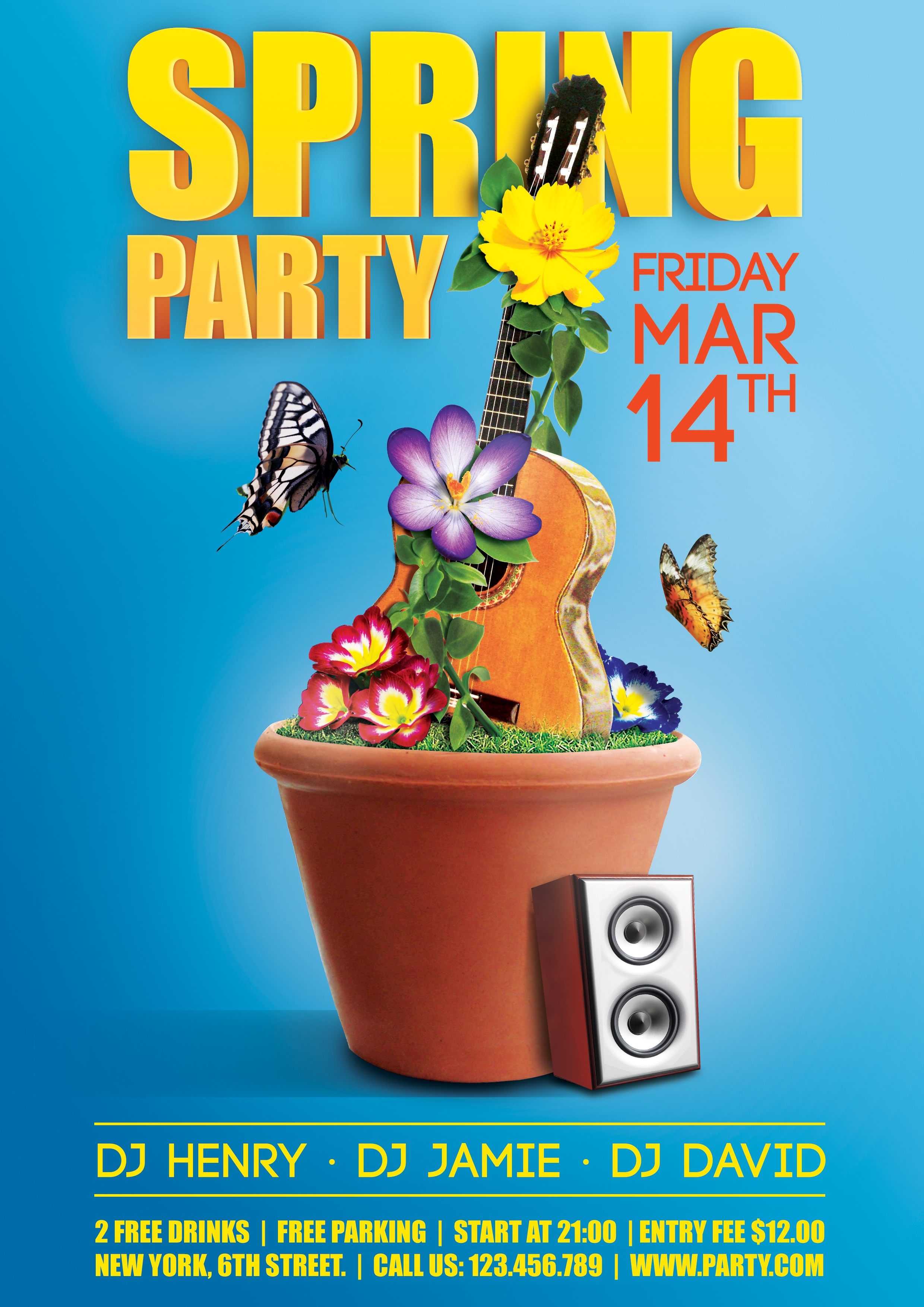 spring party flyer by Henry Hu