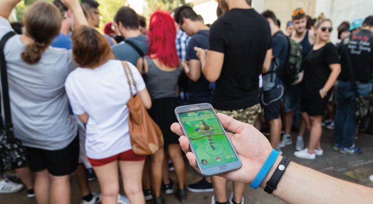 Group of Pokemon Go players