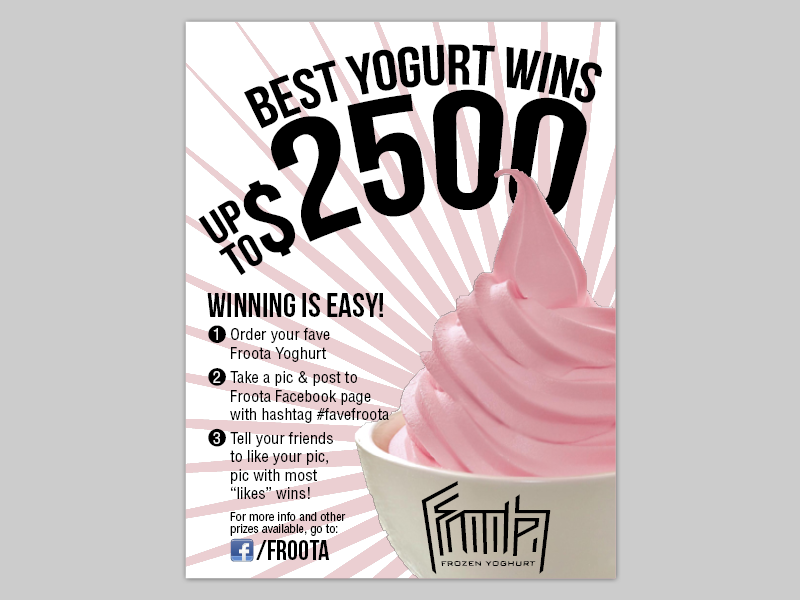 ice cream food flyer by Brett Johnson