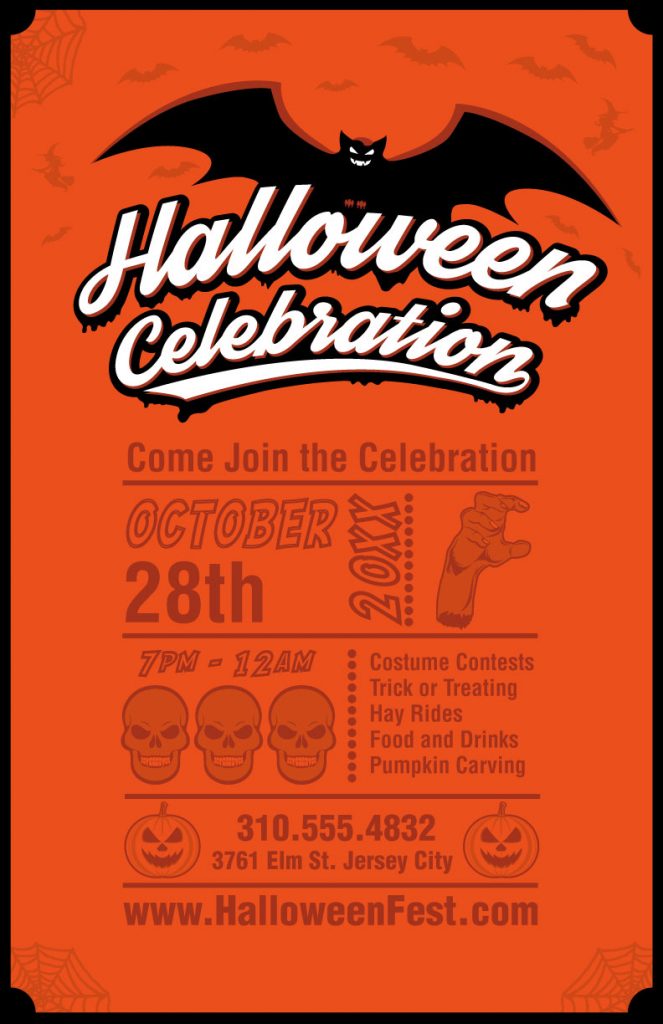 halloween poster invitation template