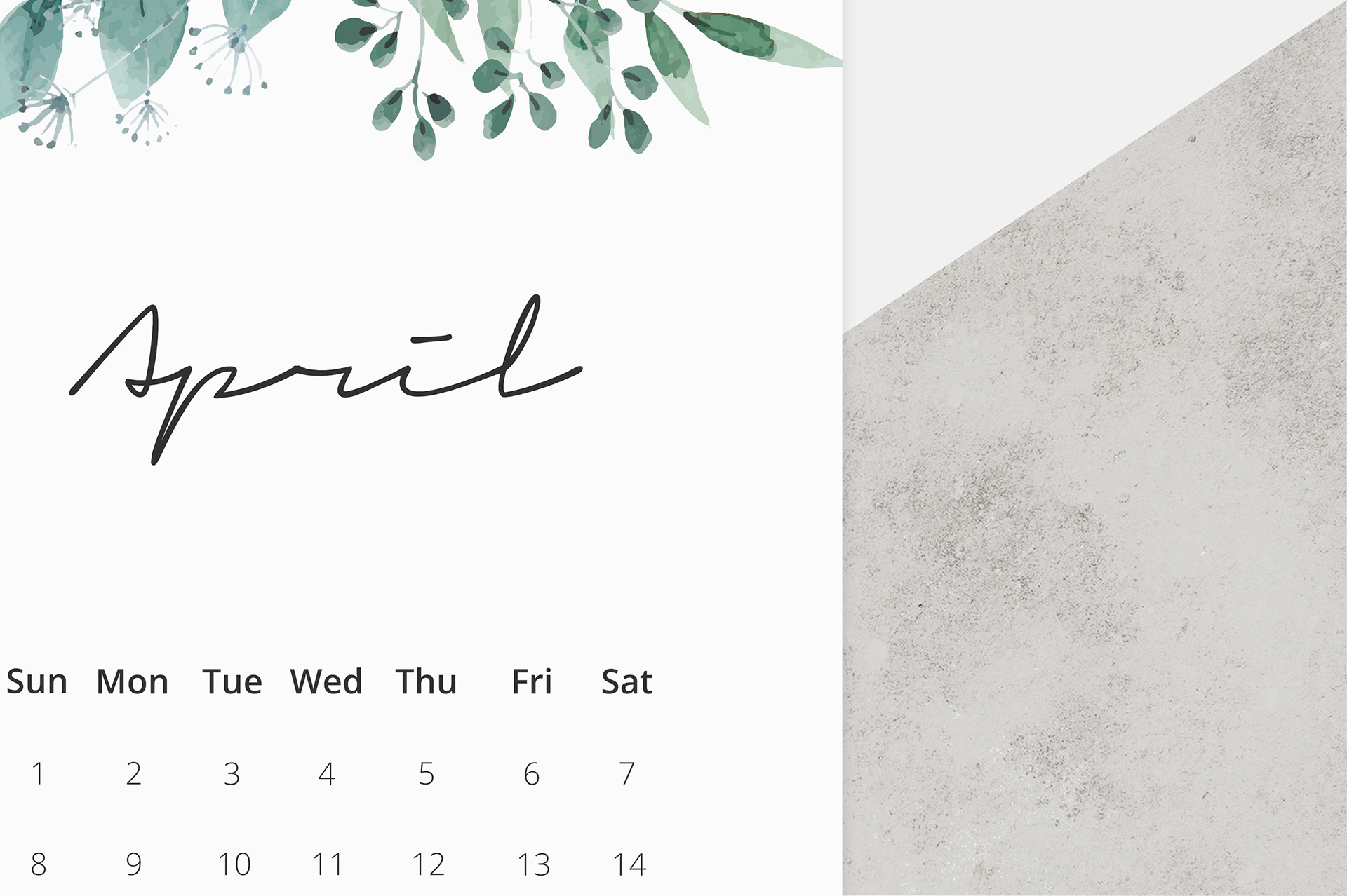 2018 Watercolor Calendar by Chloe Mignard