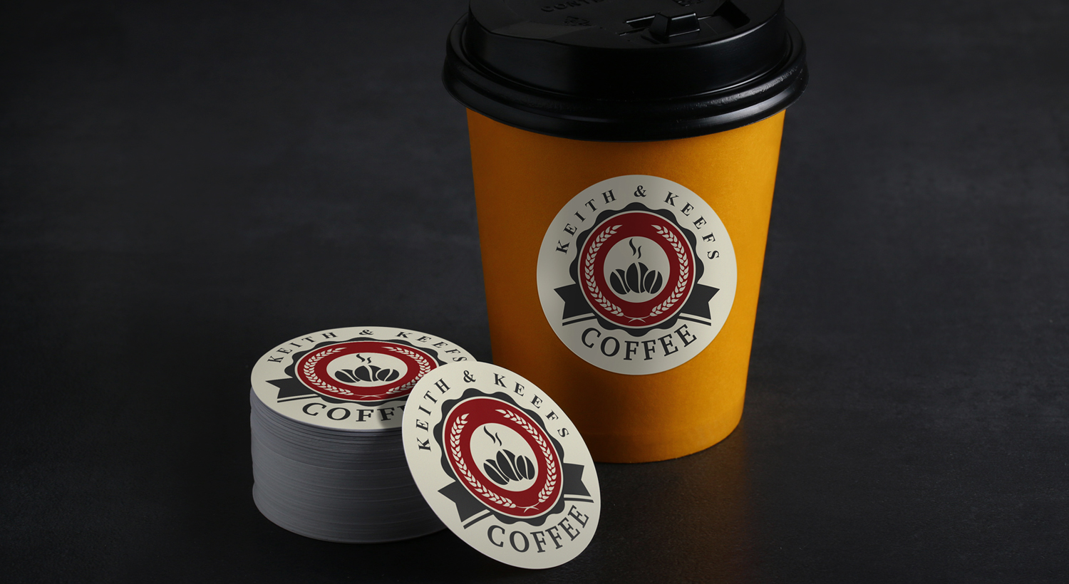 Distribute stickers during your tradeshows and company events Round stickers ready for distribution