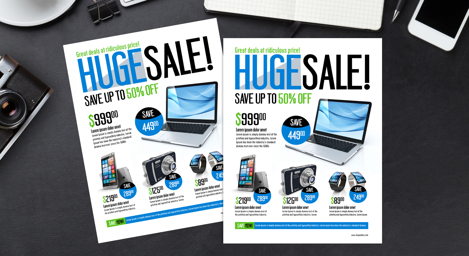 Create a catching headline for your flyers. catchy headline in a flyer