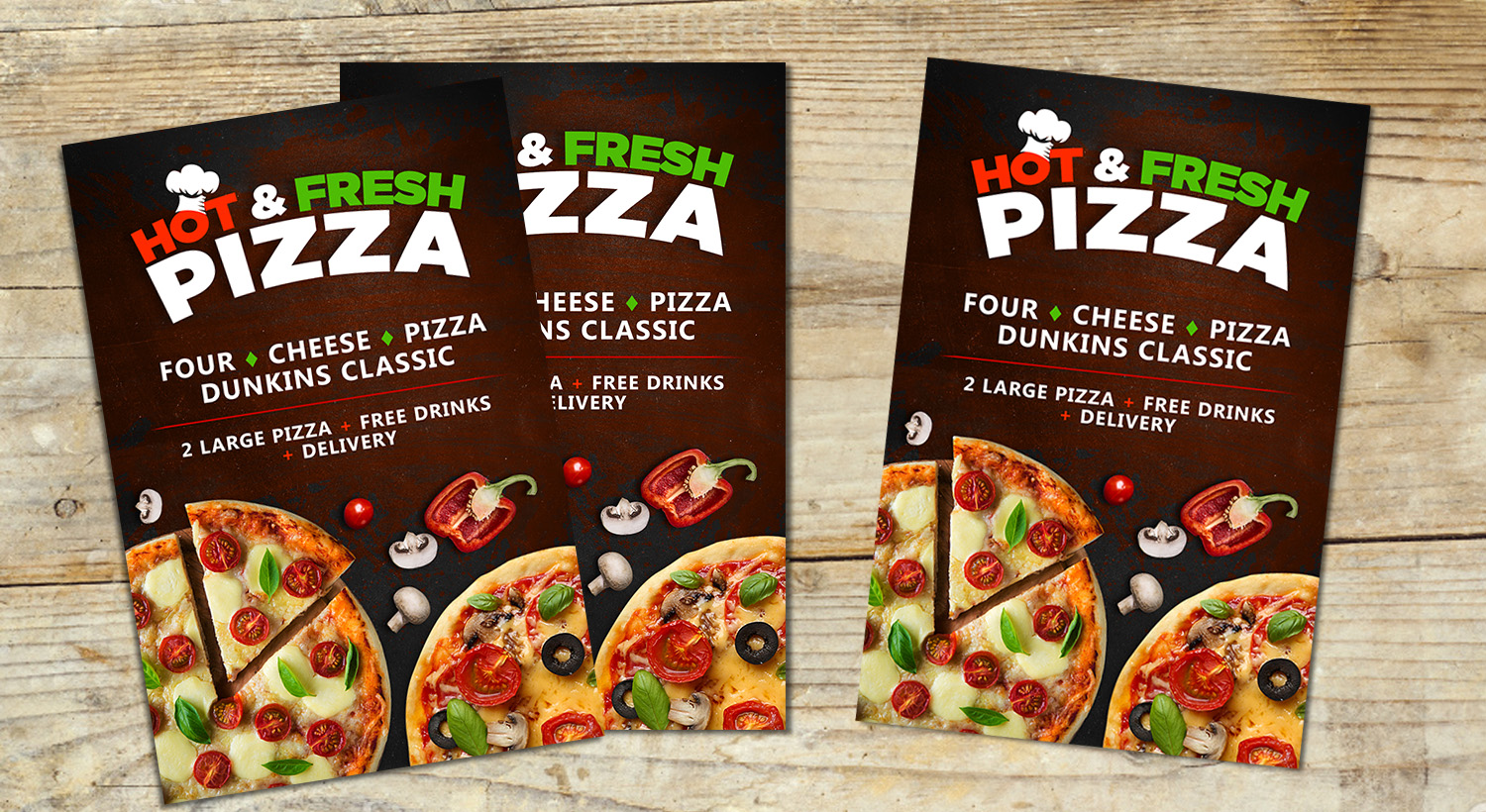 Proofread your flyer content. Pizza flyers