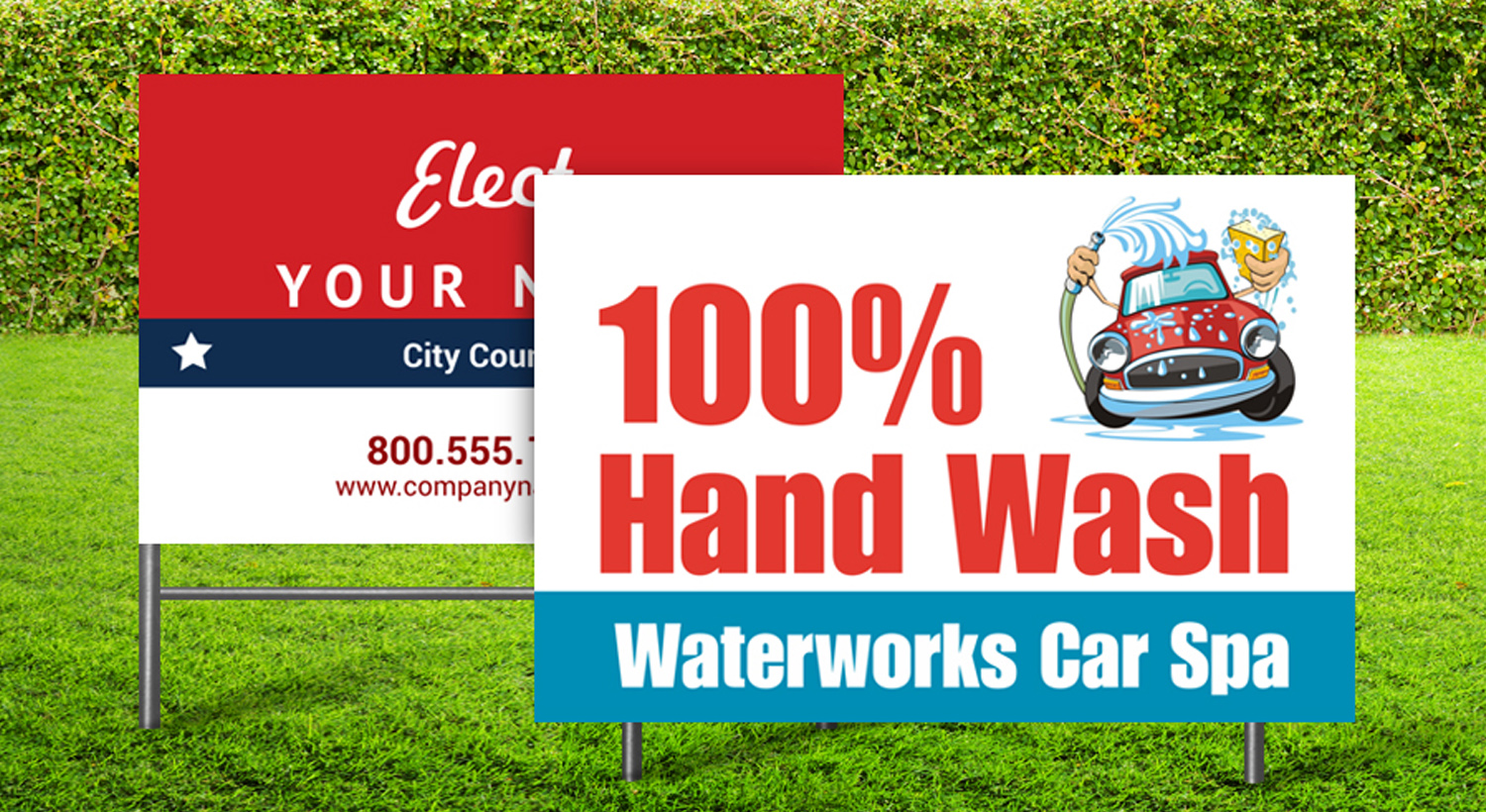 Pull customers in with yard signs Yard sign for a car wash